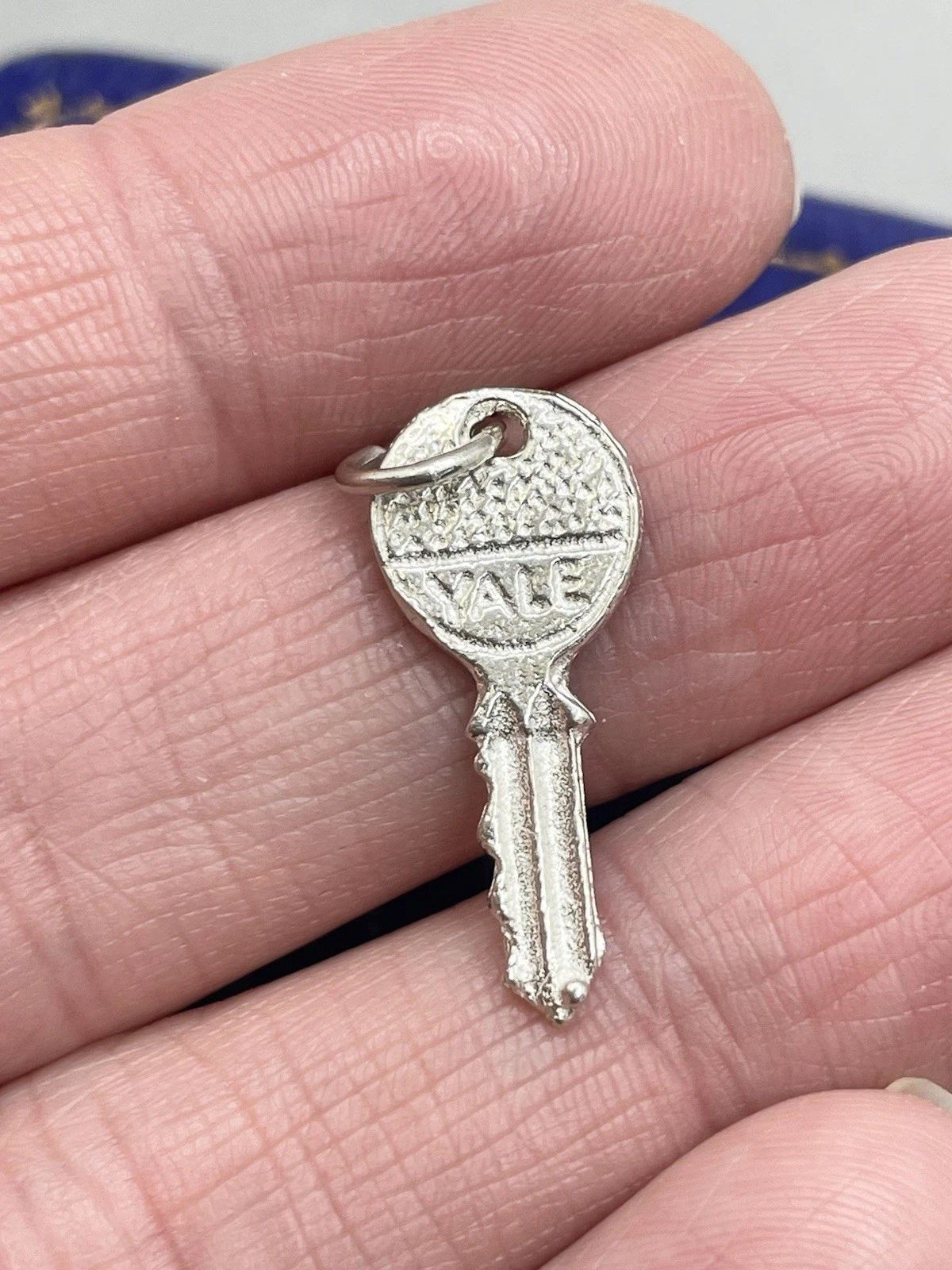 Vintage Sterling Silver Small Yale Key Charm Or Pendant New House Gift