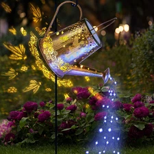Solar Watering Can with Lights, Unique Gifts for Christmas Mom Grandma Women Bir