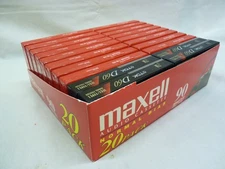 NEW Case 20 MAXELL Audio Cassettes (16) UR90 & (4) D60 ALL SEALED Ships Today