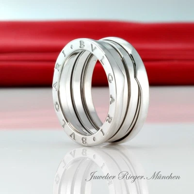 Bvlgari Ring B-Zero 1 3-Band Gr. 63 Weissgold 750 Damen Herren Gold - Bild 1 von 4