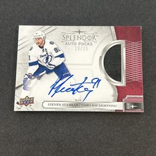 2017-18 UD The Cup Steven Stamkos Splendor Auto Pucks #'d 15/15 - Last Print