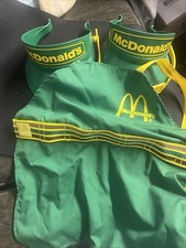 Vintage 1988 Fisher Price McDonalds Crew Uniform Green 2x Visors
