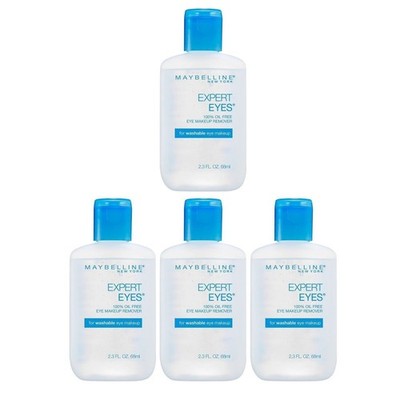 Maybelline Expert Eyes Oil Free Eye Makeup Remover, 2.3 fl oz, 4 Pack
