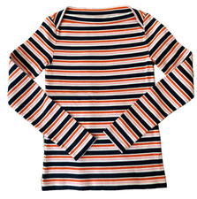 Ann Taylor LOFT Striped Ribbed Boatneck Top Size XS
