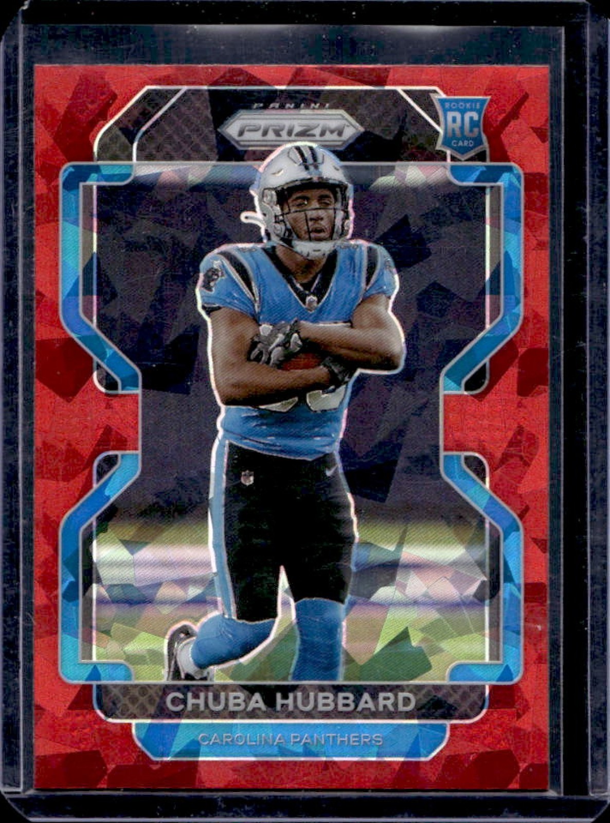 2021 Prizm Chuba Hubbard RC Red Ice Rookie #355 Panthers