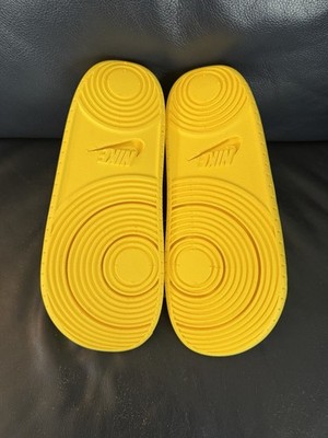 Mens 9 Nike Kobe Offcourt Slide Yellow Open Toe Sandals 