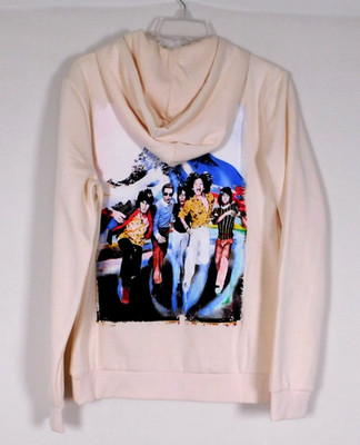 Rolling Stones Off White Hoodie 2-Sided Graphic Size Small/Petite