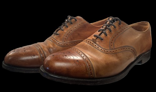 Alan McAfee 10.5 Cap Toe Brogues Benchmade In England Tan Leather Shoe