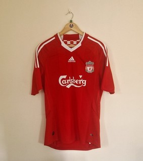 LIVERPOOL HOME FOOTBALL SHIRT JERSEY 2008/09 ADULT MEDIUM