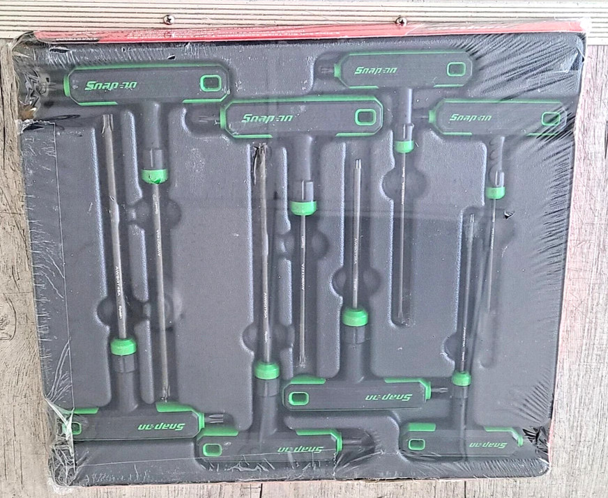 New Snap-on™ AWSGT800A 8-pc T10 - T45 TORX T-Handle/L-Shaped Hex Combo Soft Grip