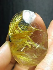 1pc Natural rutilated quartz play with crystal pendant specimen energy healing