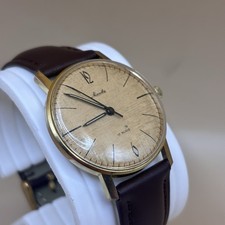 Mauthe 17 rubini vintage carica manuale 32mm colore oro funzionante