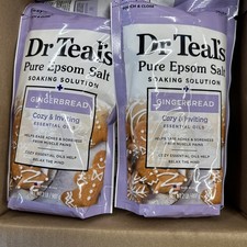 Dr Teals Limited Edition Epsom Salt 2 lbs, Gingerbread 4 bags