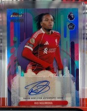 Rio Ngumoha Rc Liverpool Topps Finest 2025-26 Premier League Autograph /150