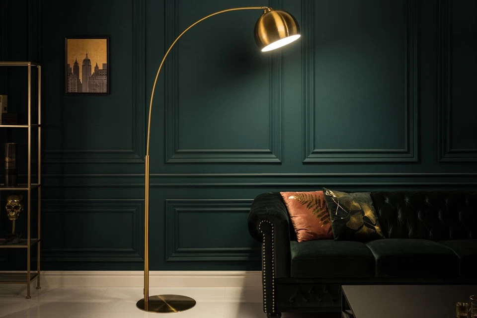 Verstellbare Bogenlampe LOUNGE DEAL 205cm gold eleganrte Stehlampe Standleuchte - Bild 2 von 4
