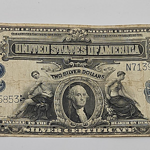 US $1 Silver Certificate Large Size Banknote Circulated Uncertified Ungraded