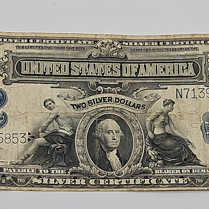 US $1 Silver Certificate Large Size Banknote Circulated Uncertified Ungraded