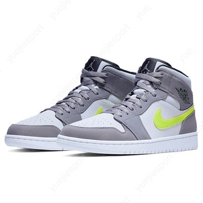 Size 8.5 - Air Jordan 1 Mid Gunsmoke Volt for sale online | eBay display picture 1