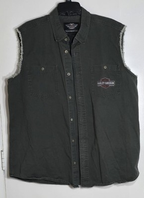 HARLEY DAVIDSON Sleeveless Shirt Vest Genuine Oil Refinery Motorcycle Men's XL
