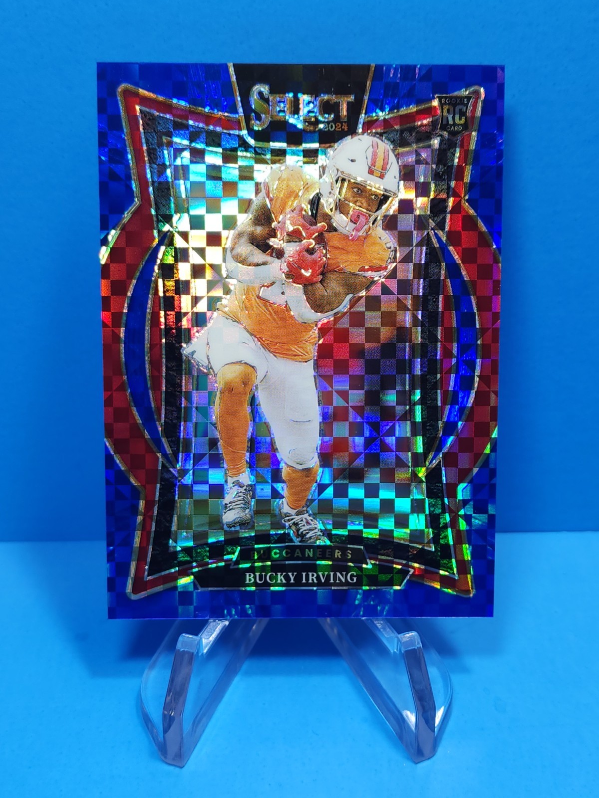 2024 Panini Select Football Bucky Irving Concourse Blue Prizm RC /249 Bucs