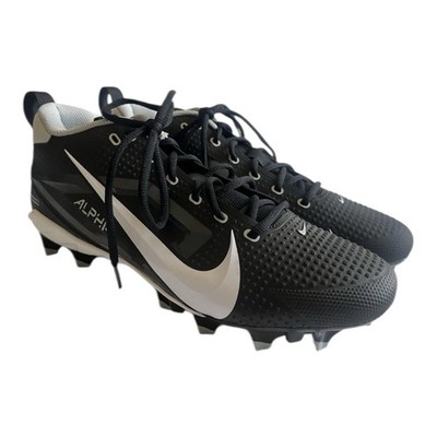 NIKE ALPHA MENACE 4 VARSITY FOOTBALL CLEATS MENS SZ 11.5 BLACK WHITE FN0027-001 Size 11.5 Nike Alpha Menace 4 Varsity Football Cleats FN0027  main image 2