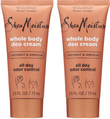 Shea Moisture Coconut & Hibiscus Whole Body Plant-Based Deo Cream  2.6oz- 2 Pack
