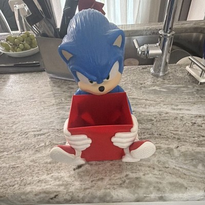 Snapco LLC Sonic the Hedgehog Plastic Storage Container Red Bin 8oz Hand Wash