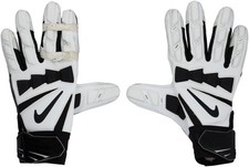 Joel Bitonio Cleveland Browns GU White & Black Nike Gloves vs Bills on 12/21/25