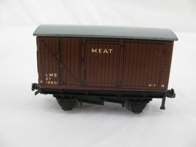 Vintage Hornby Meccano HO / OO Tin Lithograph LMS 6T 19631 Meat Box Car VG