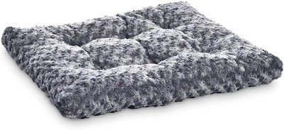 Amazon Basics Large Pet Dog Bed Pad - 46 x 29 x 4 Inch, Grey Swirl Washable