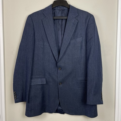 #ad #ad Brooks Brothers 1818 Madison Blazer Men 44 XL Silk Linen Blend Italy Herringbone $59.95