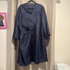 Jostens BDG Collection Navy Blue Polyester Graduation Gown Size 5'01"-5'03"