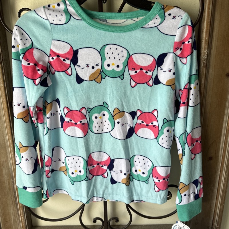 Original Squishmallows Big Girls Blue Long Sleeve Long  Pajama Pants Suze 8