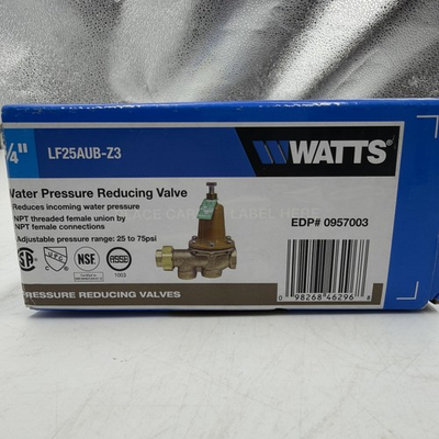#ad Watts LF25AUB Z3 Water Pressure Reducing Valve NPT Female Union 3 4 Inch $76.50