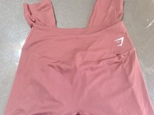 Gymshark Maroon Solid High Rise Ankle Leggings Women's Size S 26" Inseam