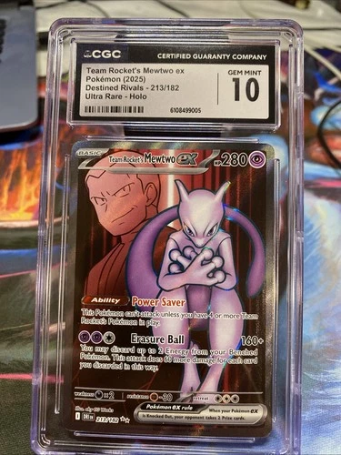 Team Rockets Mewtwo Ex Destined Rivals 213/182 Cgc Gem Mint 10