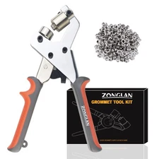 1/4" Handheld Manual Hole Punch Press Plier with Metal Grommets Washers