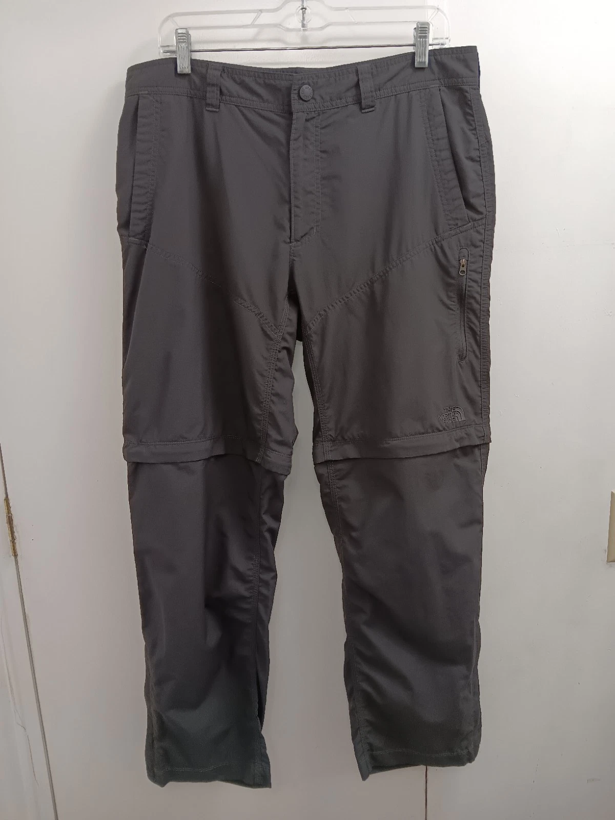 The North Face Pants Mens 34 Gray Convertible Zip Off Hiking Outdoor