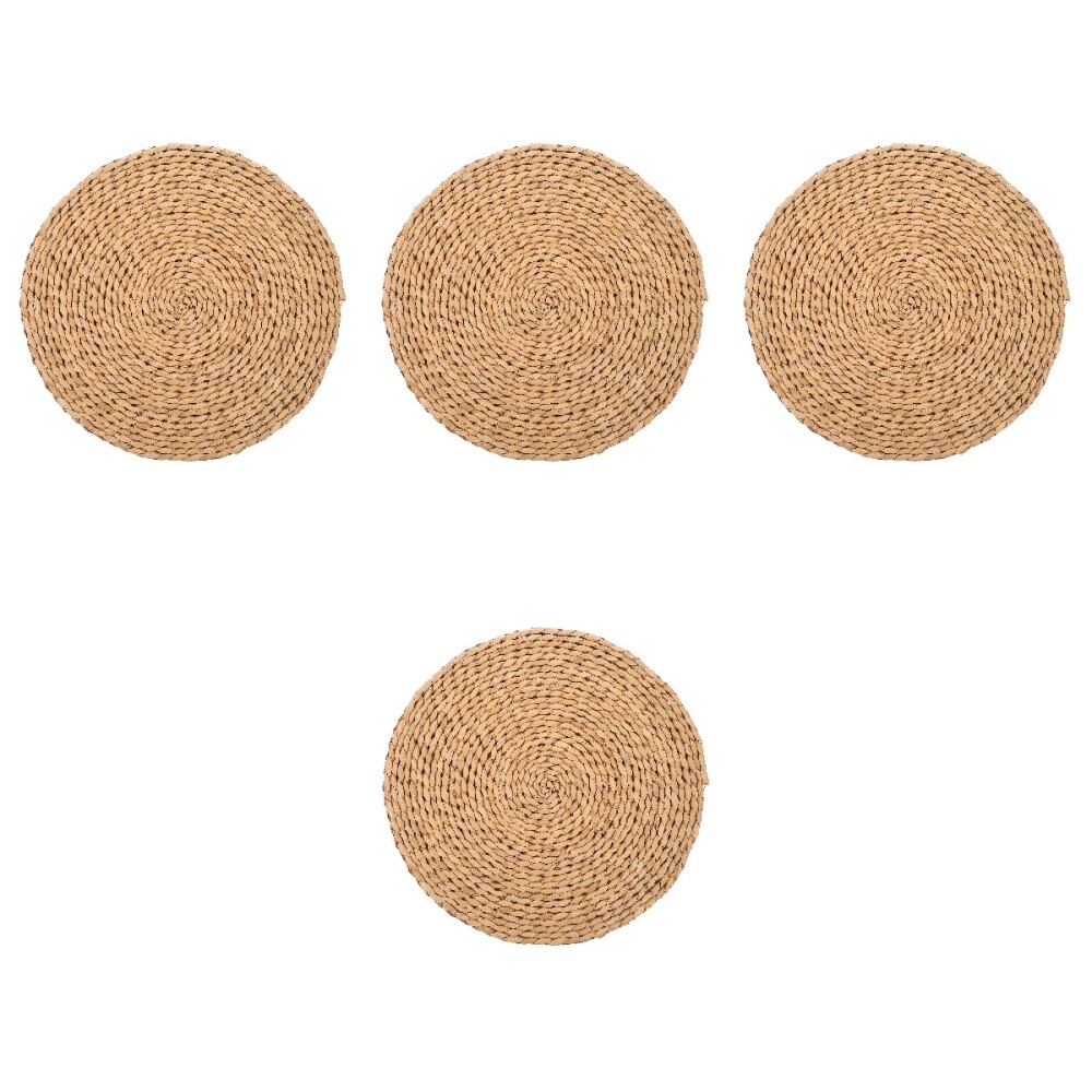 Cojín de suelo redondo tejido natural hierba cojín paja suelo cojín