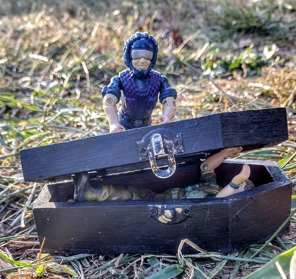 GI Joe ARAH 1985🔥TELE-VIPER MOCHILA COMPLETA ANTORCHA-PIE SUELTA y tarjeta de archivo Foto 4 de 4