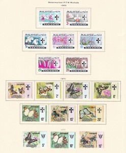 SARAWAK^^^1965-71  x2hinged sets *( Orchids, Butterflies)  @ xxxx rum 1710sara20