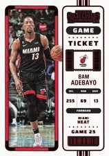 Bam Adebayo Red Game Ticket Contenders Basketball Card 2022-23 #63