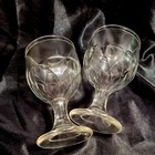 Two Vintage Early American Pressed Glass Goblets~Eureka~McKee & Co~EAPG~1800s — photo 2