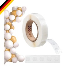 Transparent doppelseitige Klebepunkte 500 Stück für Party, Hochzeit, DIY & Ba...