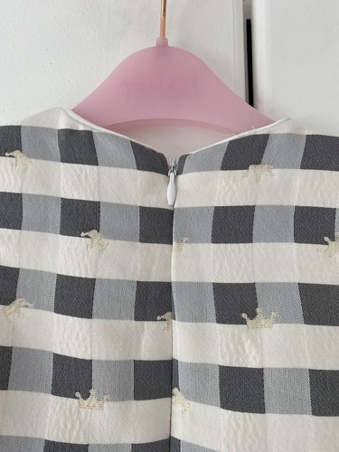 WHITE GREY CHECK TUTU DRESS 18M BABY GIRL SUMMER TOWIE TODDLER HOLIDAY PARTY - Picture 5 of 7