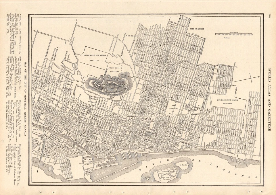 1919 Antique MONTREAL Canada Street Map of Montreal Canada City Map 1841 - Изображение 4 из 4