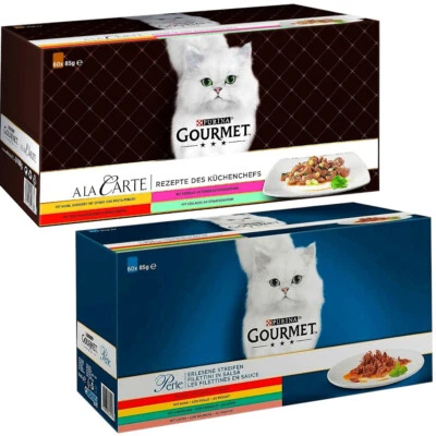 PURINA GOURMET Katzenfutter Combo - A la Carte & Perle Nassfutter (60+60) x 85g