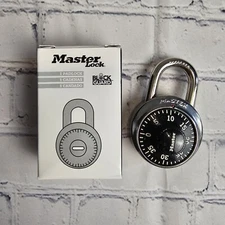 Master Lock 1525 Lock Stainless Steel Combination Padlock Locker Key School