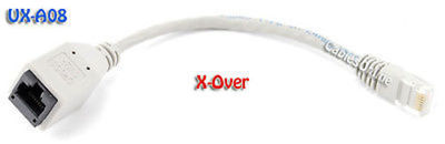 8'' Cross-Over CAT.5e RJ45 Male to Female Adapter UX-A08