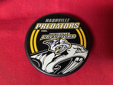 Vintage NHL Nashville Predators InGlasCo Game Style Puck In Case